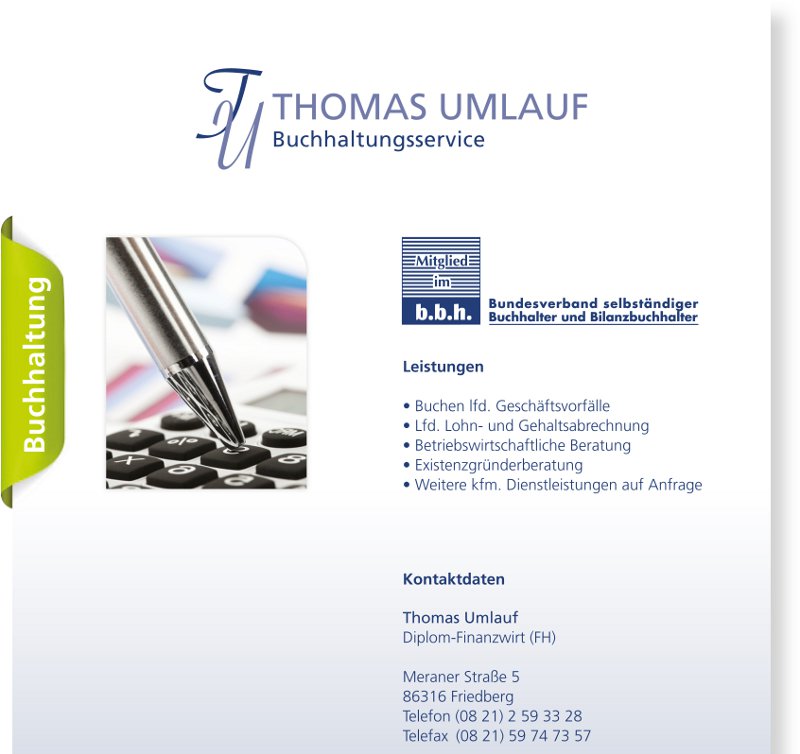 Thomas Umlauf, Buchhaltungsservice